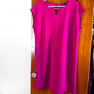 Hot pink women's dolman shift dress